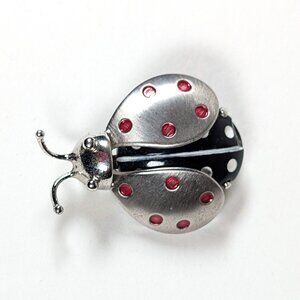 Vintage Beau-Sterling Ladybug Pin